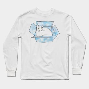 Look at this smug cat sitting in a box! Long Sleeve T-Shirt